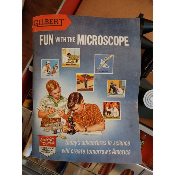 Vintage Gilbert 13031 Microscope and Lab Set - Picture 5 of 11
